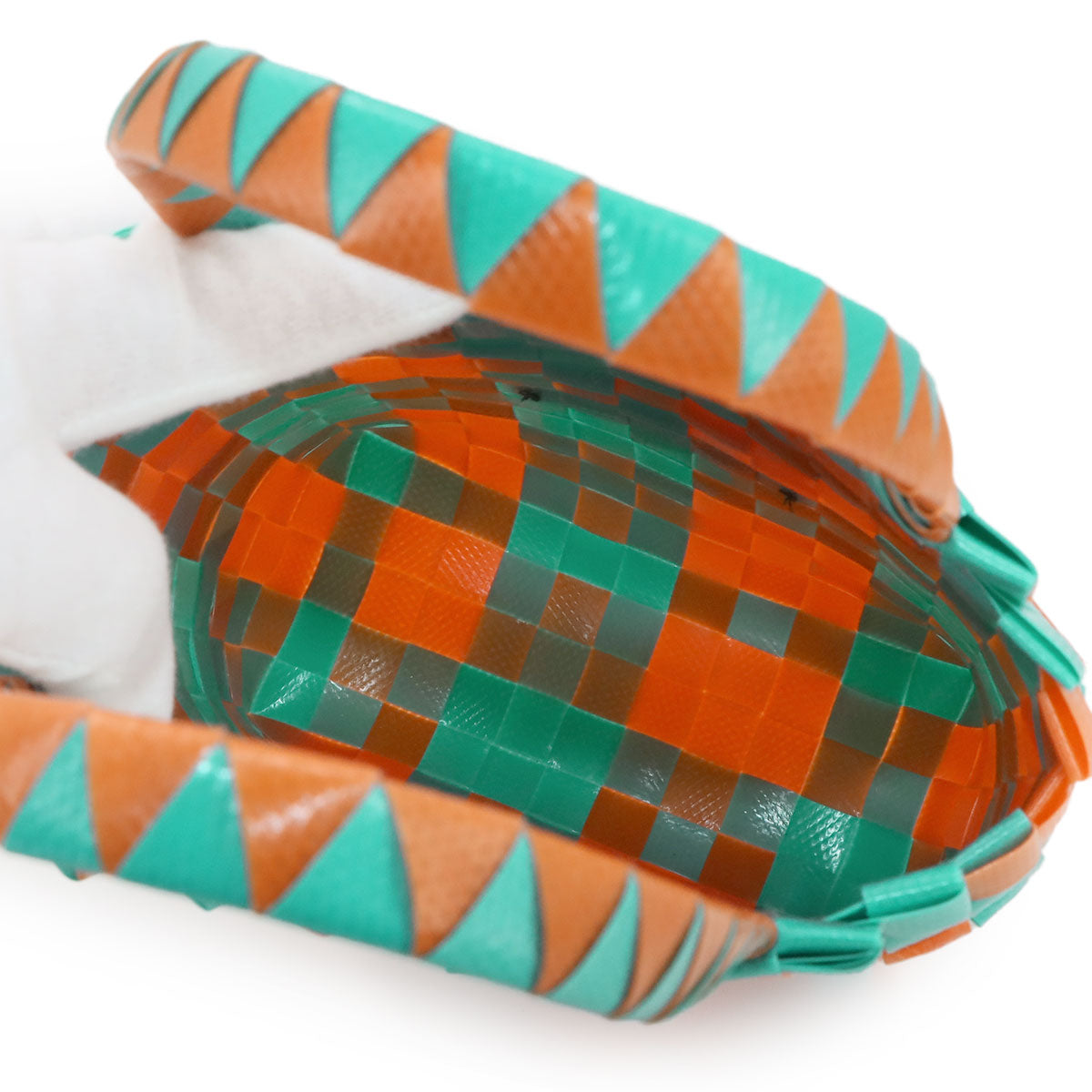 Kids Basket Hand Bag Polypropylene Green Orange