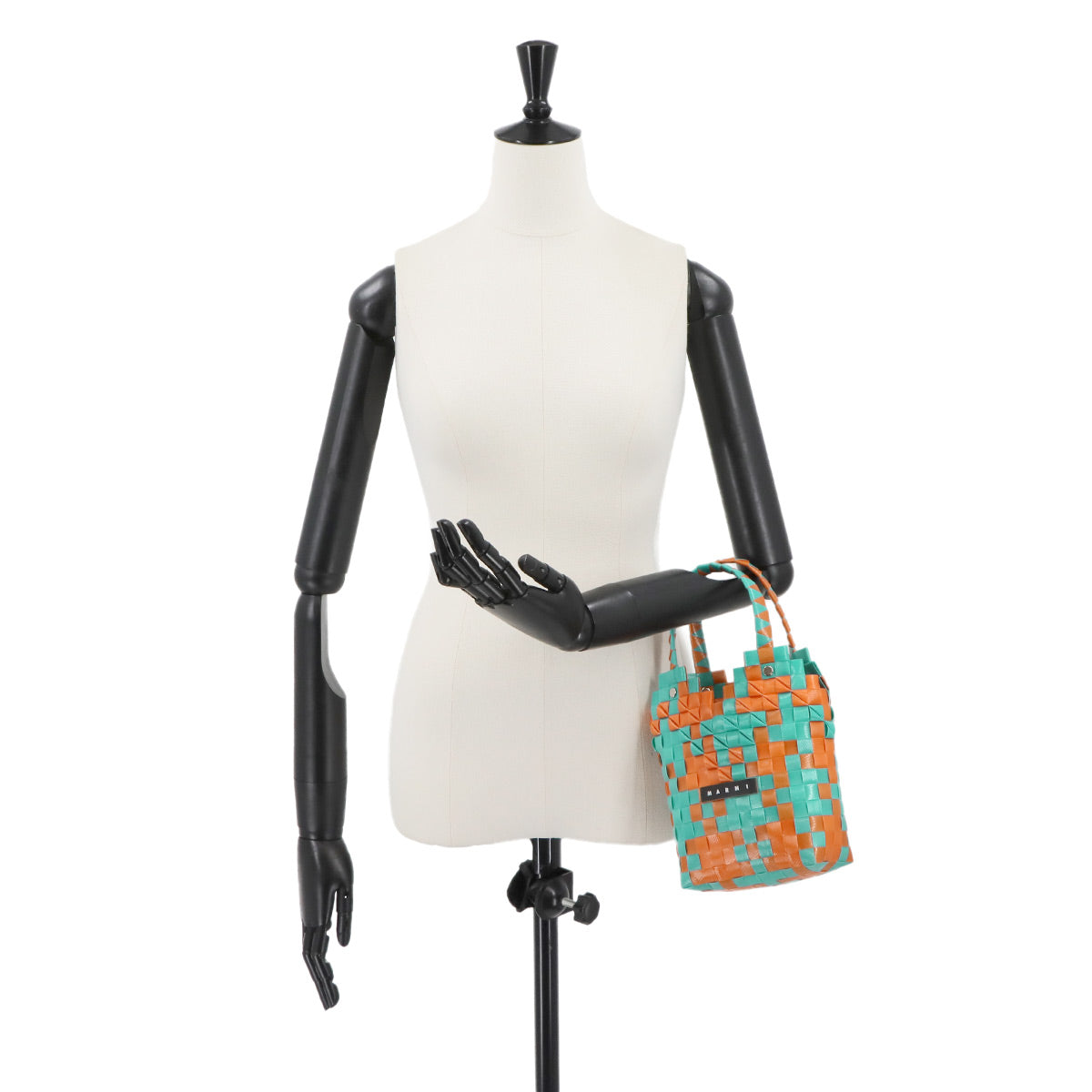 Kids Basket Hand Bag Polypropylene Green Orange