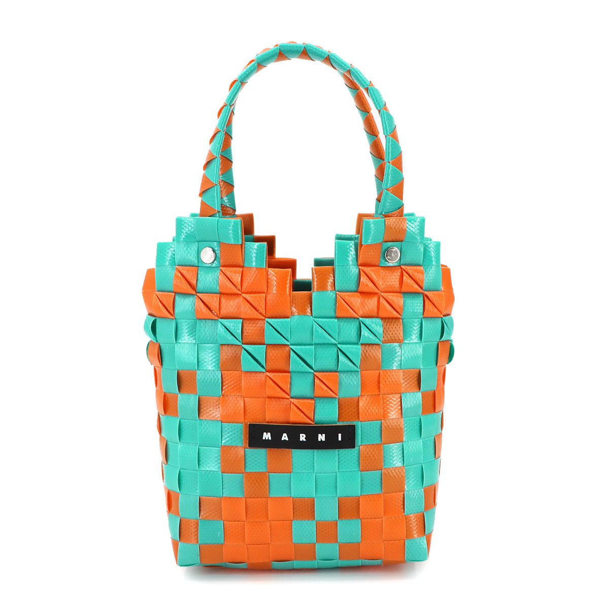 Kids Basket Hand Bag Polypropylene Green Orange