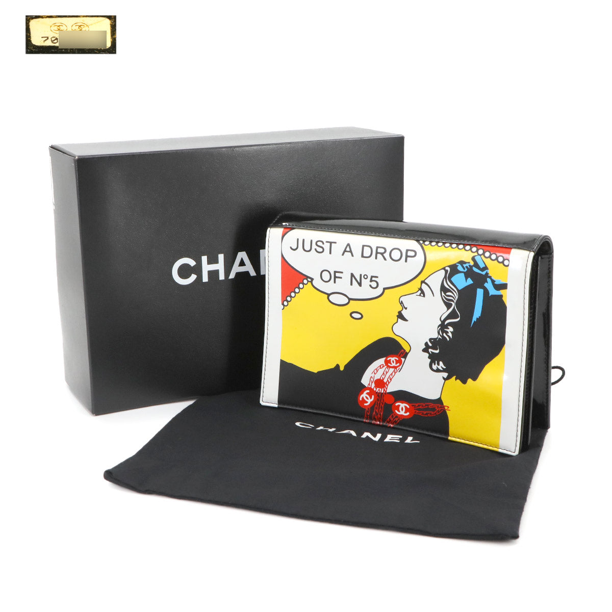 JUST A DROP OF NO.5 Clutch Bag Patent leather Leather A17585