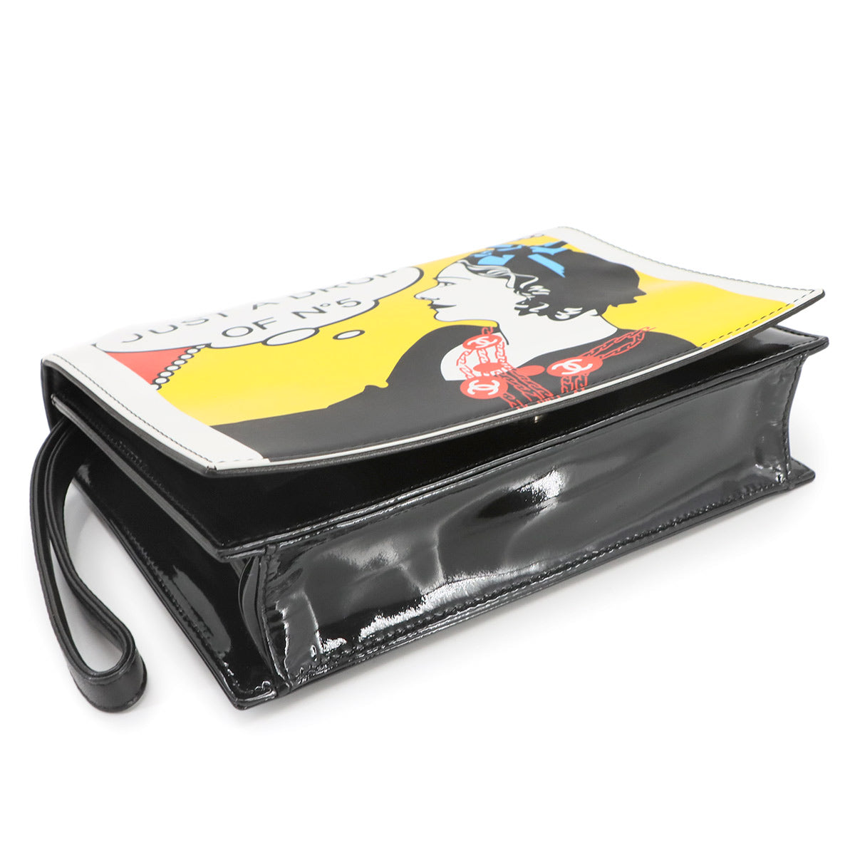 JUST A DROP OF NO.5 Clutch Bag Patent leather Leather A17585