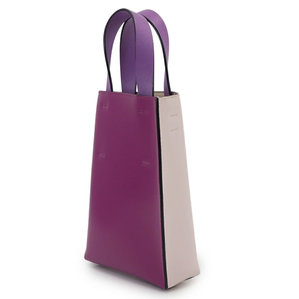 Museo Nano Tote Shoulder Bag Leather Purple Pink Purse