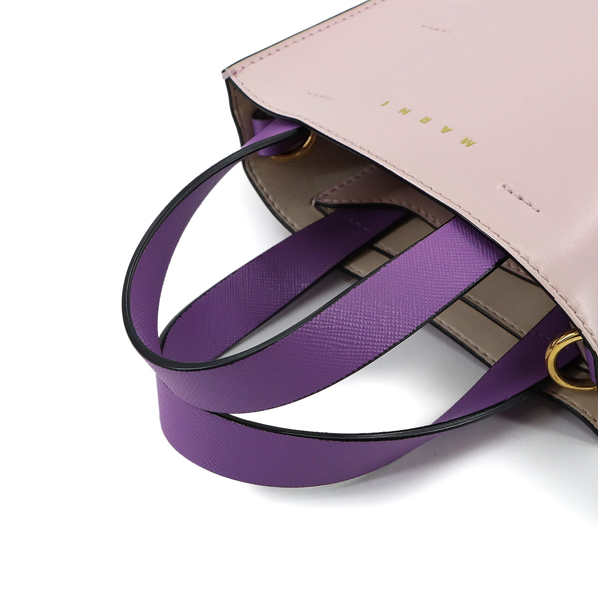 Museo Nano Tote Shoulder Bag Leather Purple Pink Purse