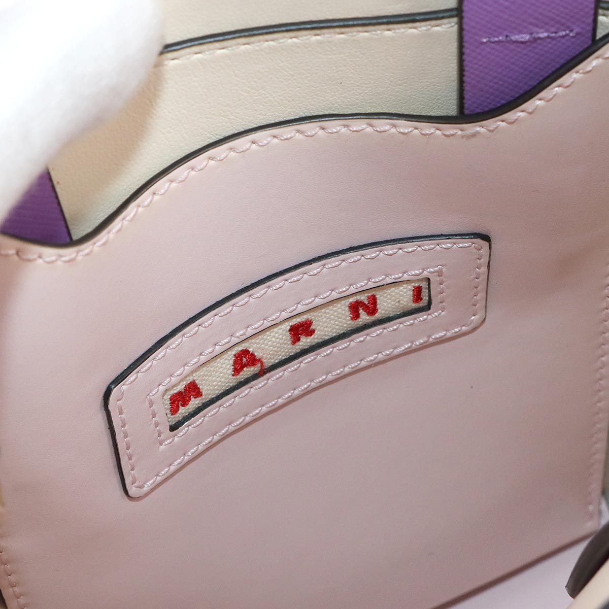 Museo Nano Tote Shoulder Bag Leather Purple Pink Purse