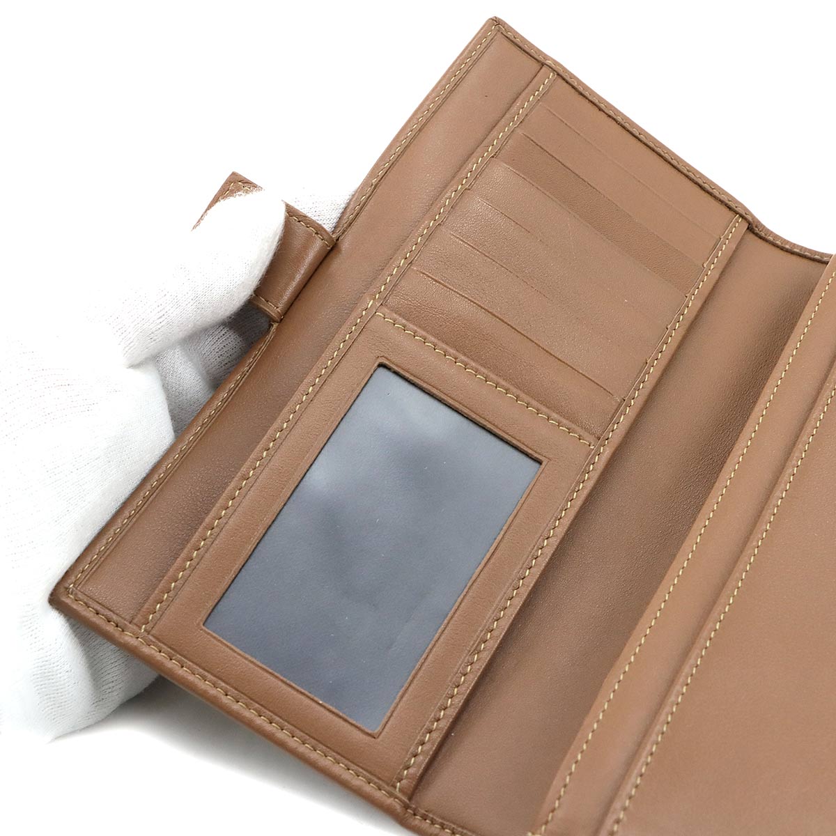 BVLGARIBVLGARI Long Wallet Leather Brwon 33625 Purse