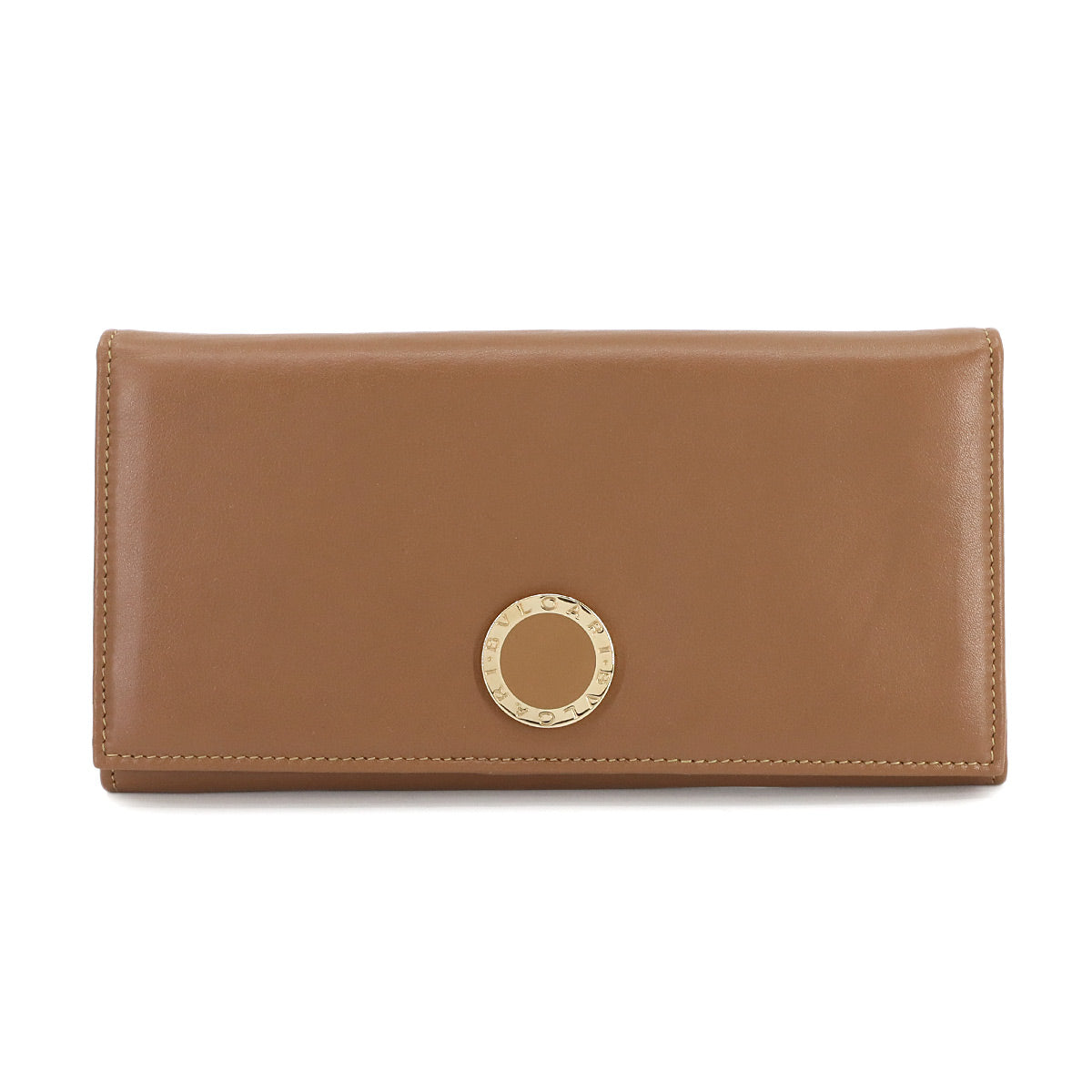 BVLGARIBVLGARI Long Wallet Leather Brwon 33625 Purse