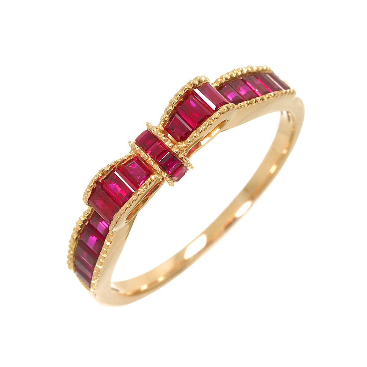 Ruby 1.02ct Ring 18K PG Pink Gold 750 9(US)