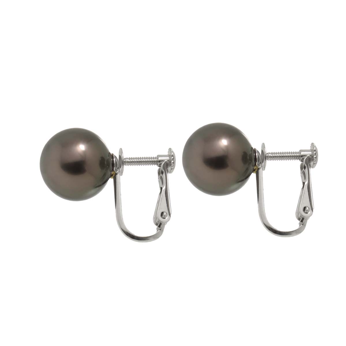South Sea Pearl 10.1mm Earrings 14K K14 WG White Gold 585