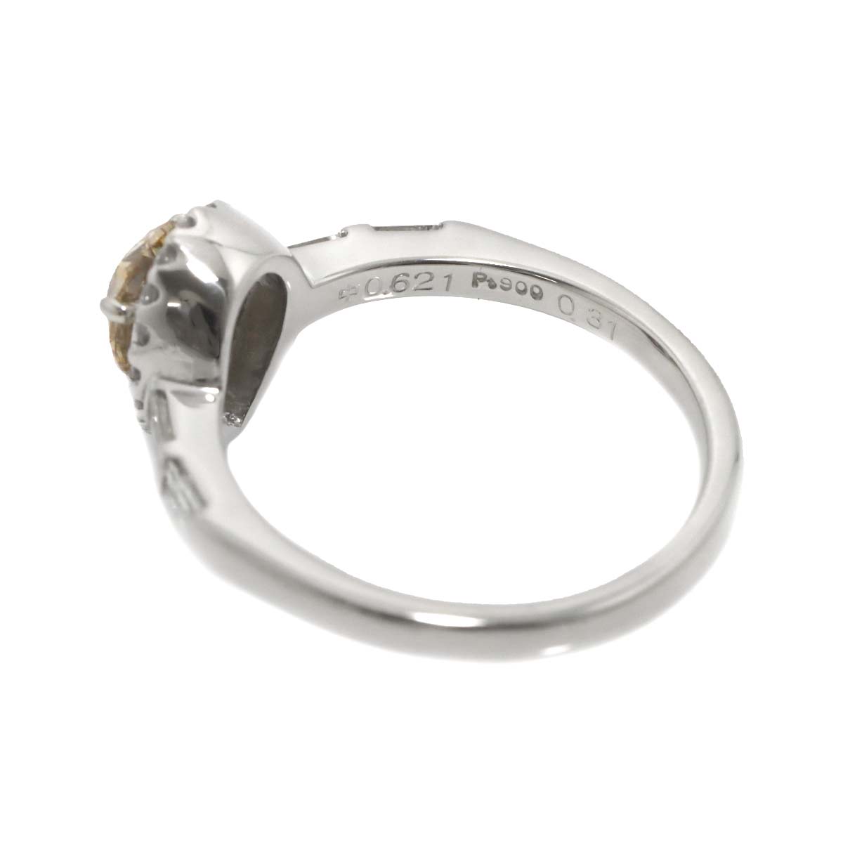 Diamond 0.621ct/0.31ct Ring Pt Platinum size6(US)
