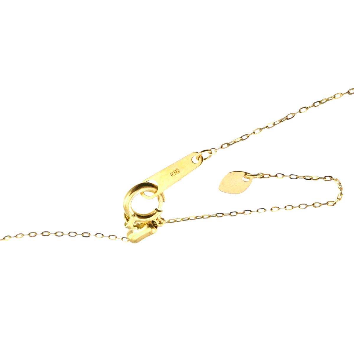 Diamond 0.10ct Necklace 18K YG Yellow Gold 750