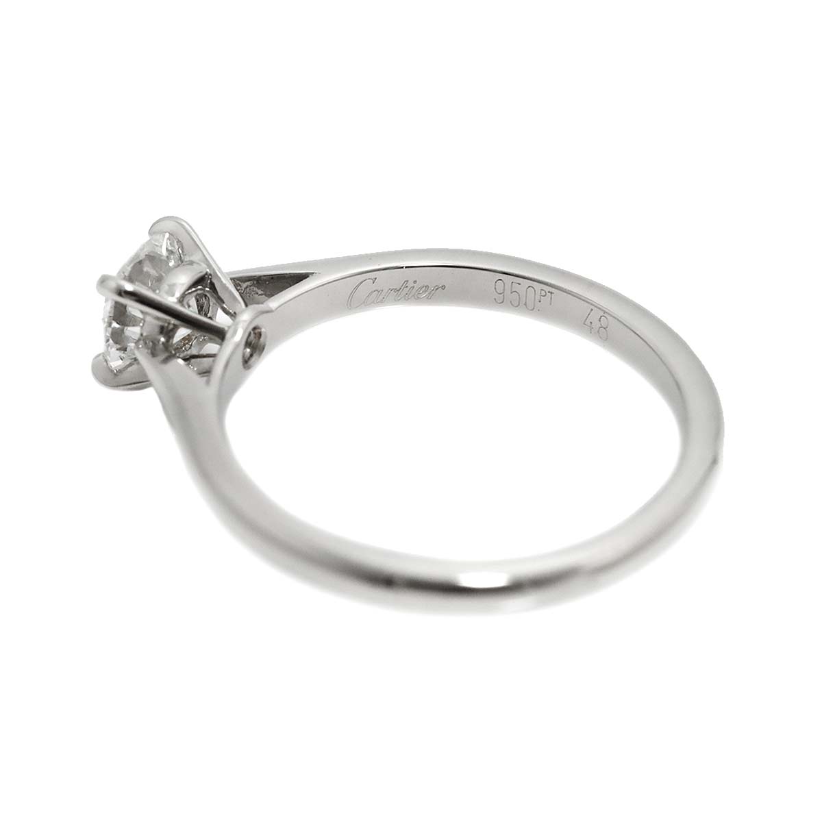 Diamond 0.45ct F/VVS1 Ring Pt Size48 4.5(US)