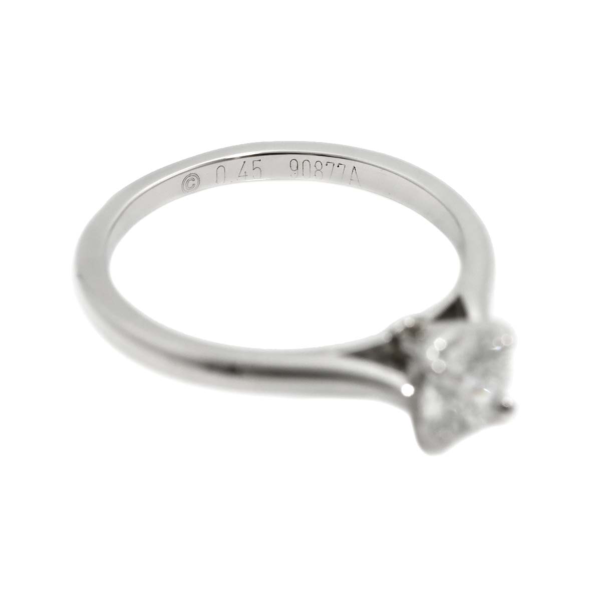 Diamond 0.45ct F/VVS1 Ring Pt Size48 4.5(US)
