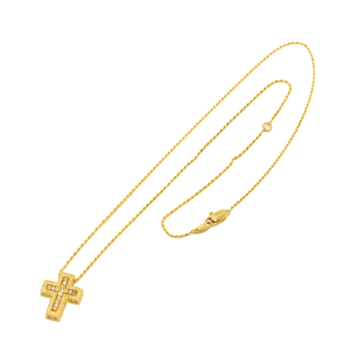 Belle Epoque XS Diamond Cross Necklace 18K YG 750