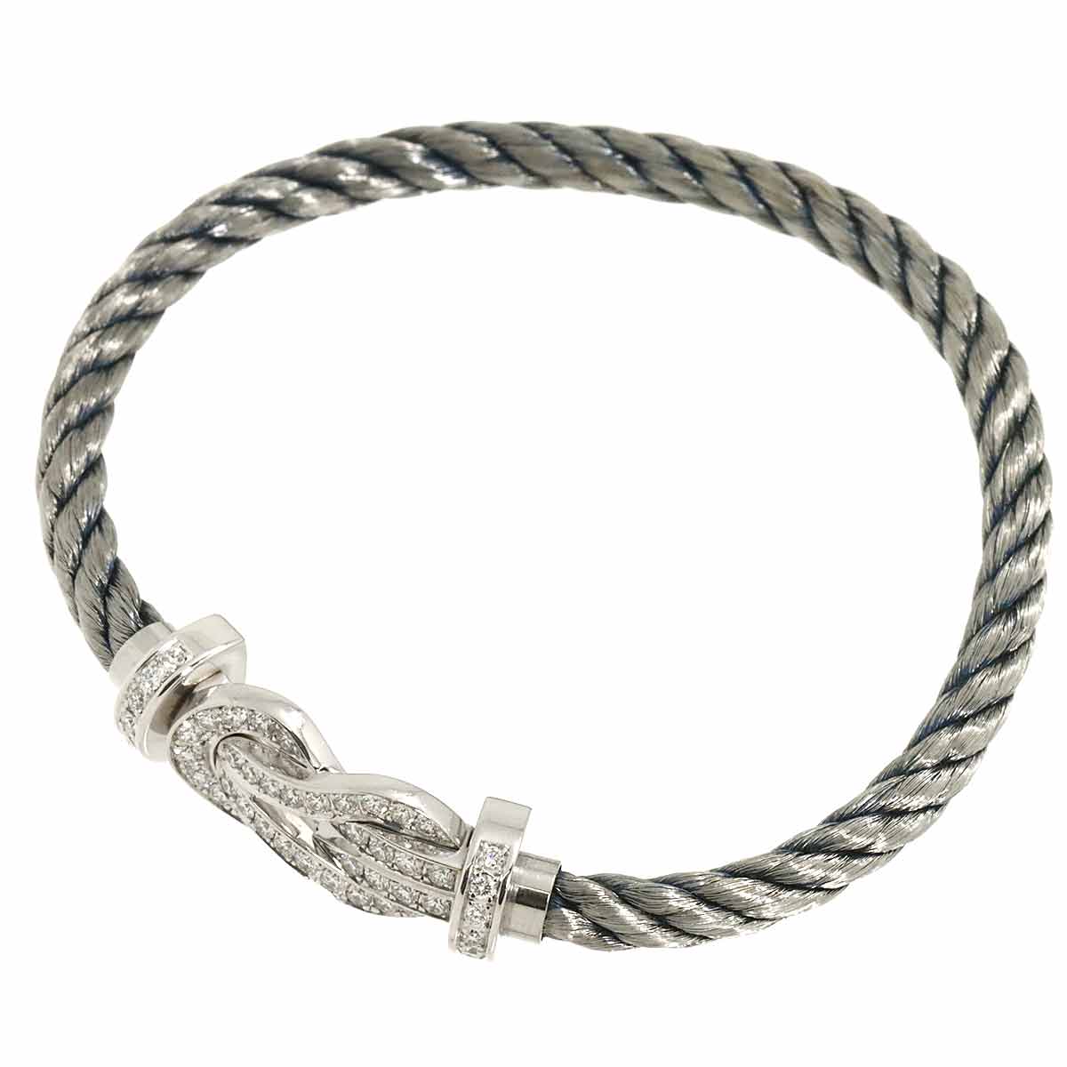 Chance Infini Diamond Bracelet LM 18K White Gold 750 Steel size14