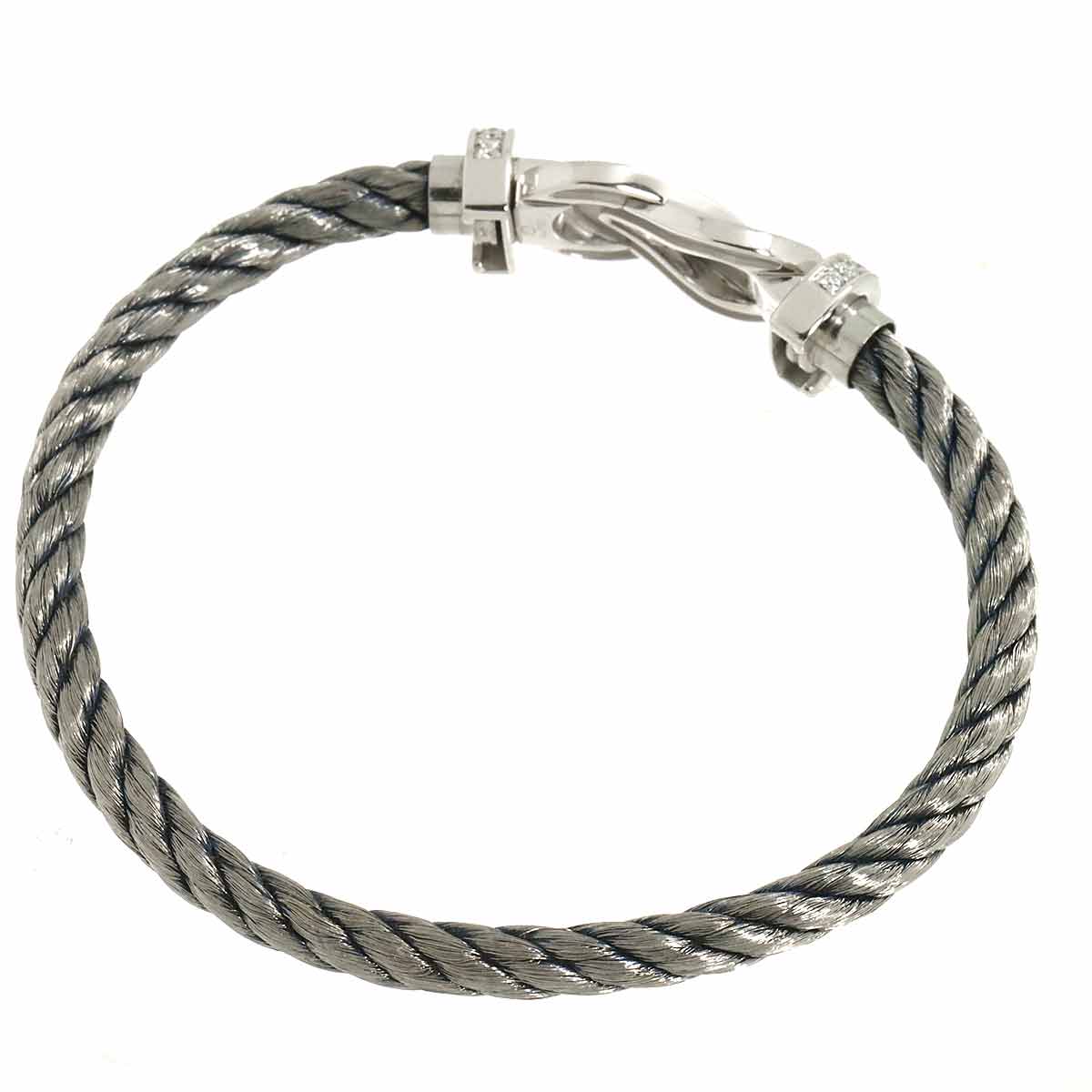 Chance Infini Diamond Bracelet LM 18K White Gold 750 Steel size14