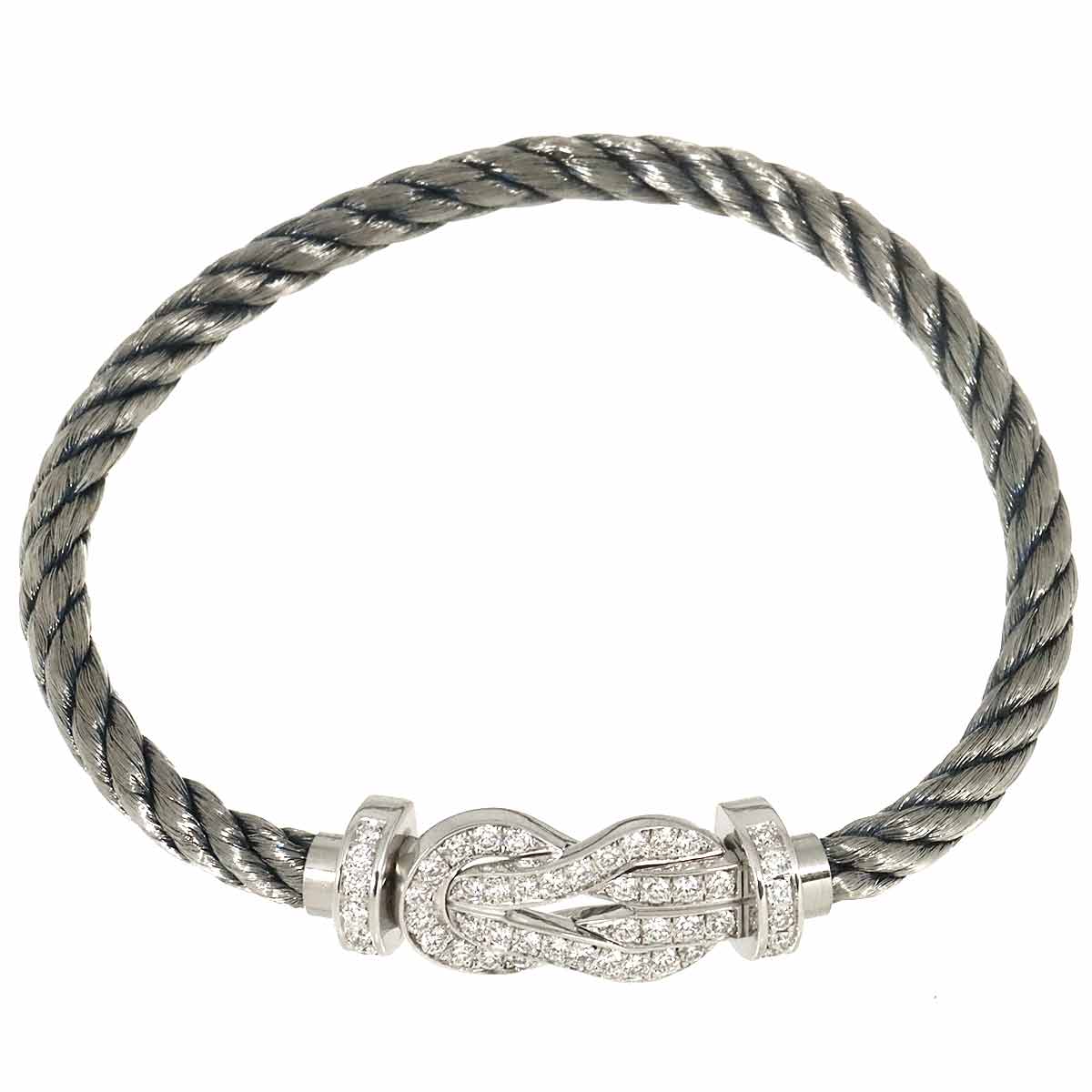 Chance Infini Diamond Bracelet LM 18K White Gold 750 Steel size14