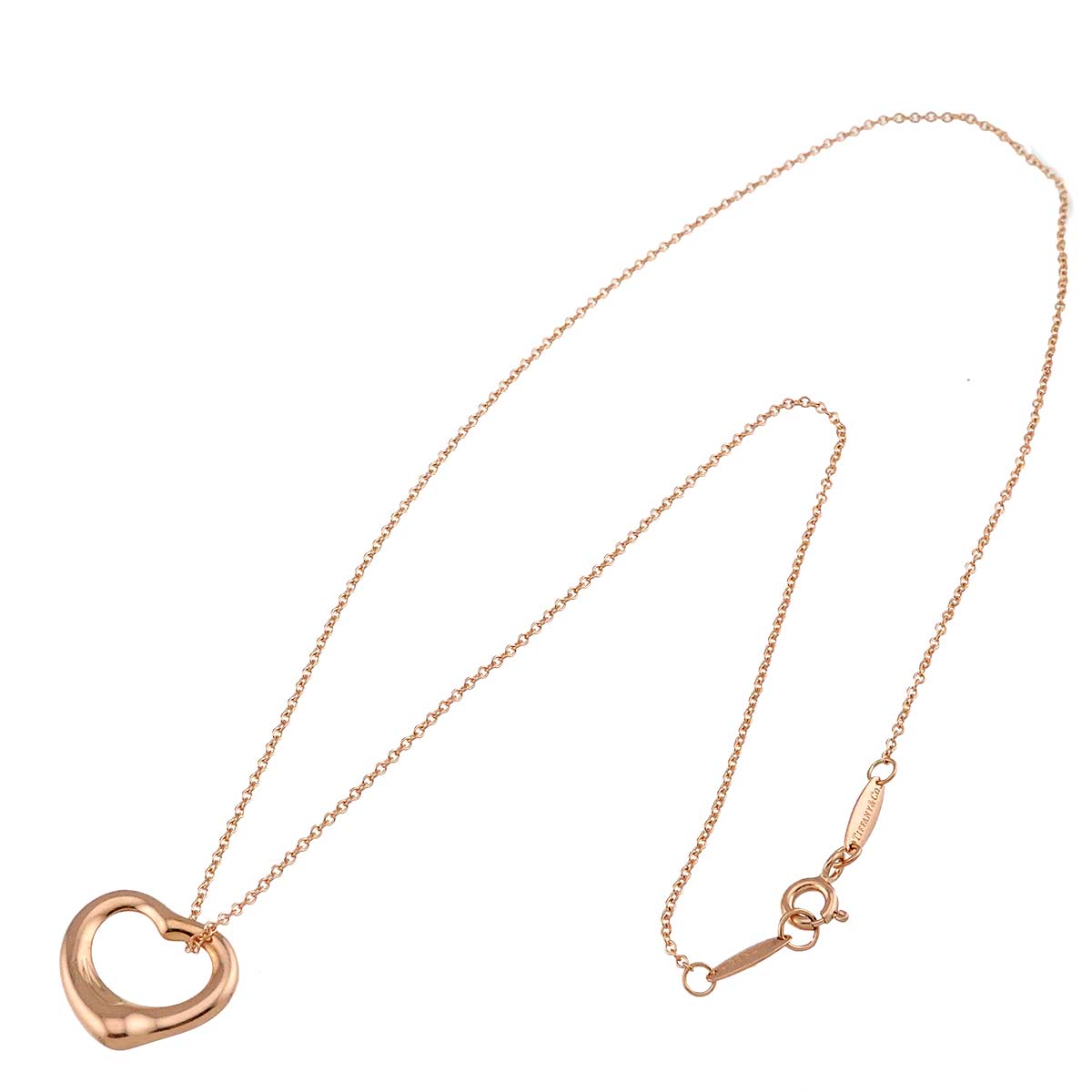 Open Heart Necklace 18K Pink Gold 750