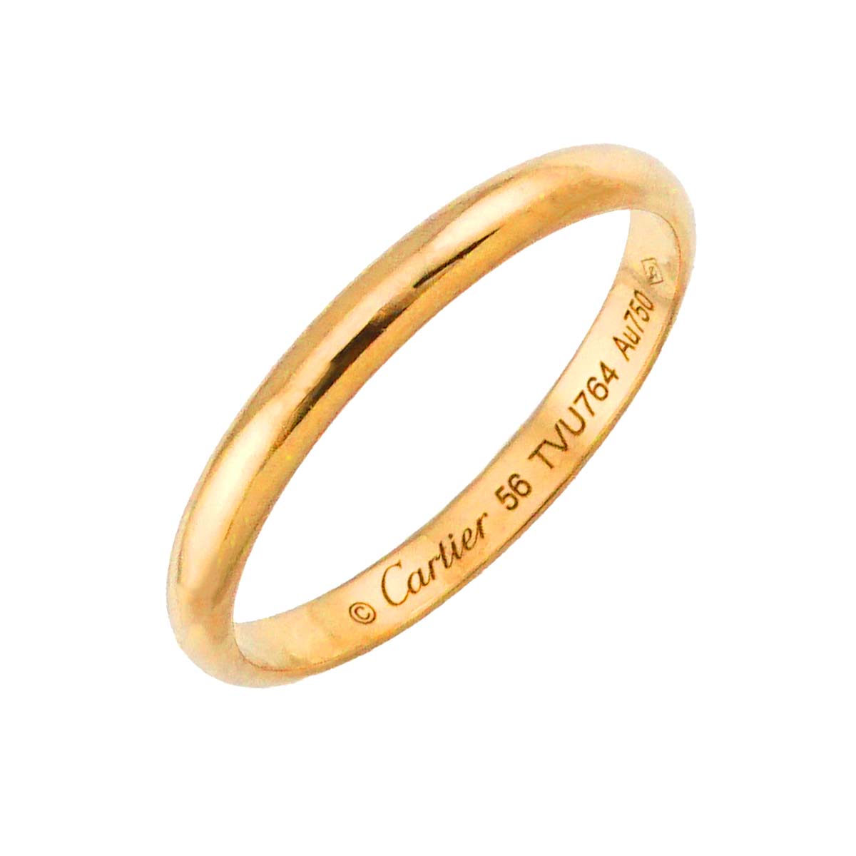 Classic Ring 18K Yellow Gold 750 size56 7.5(US)