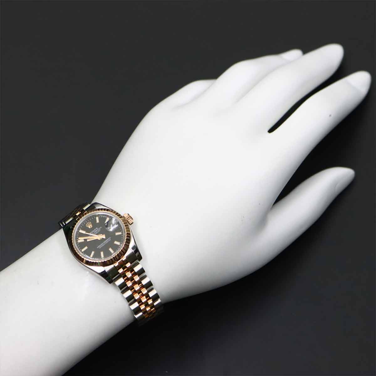 Datejust 179171 Serial D 750 PG Automatic Black Dial Ladies