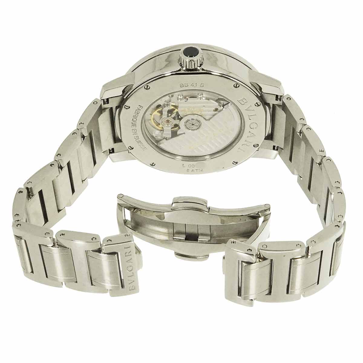 BVLGARIBVLGARI BB41S Automatic Date Blue Dial Mens Watch