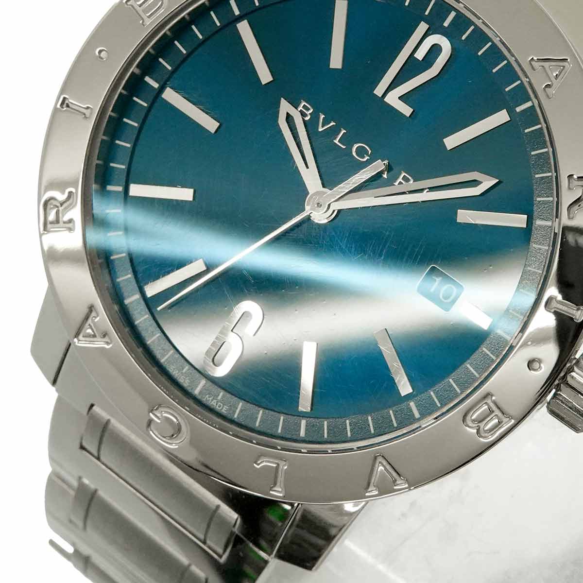 BVLGARIBVLGARI BB41S Automatic Date Blue Dial Mens Watch