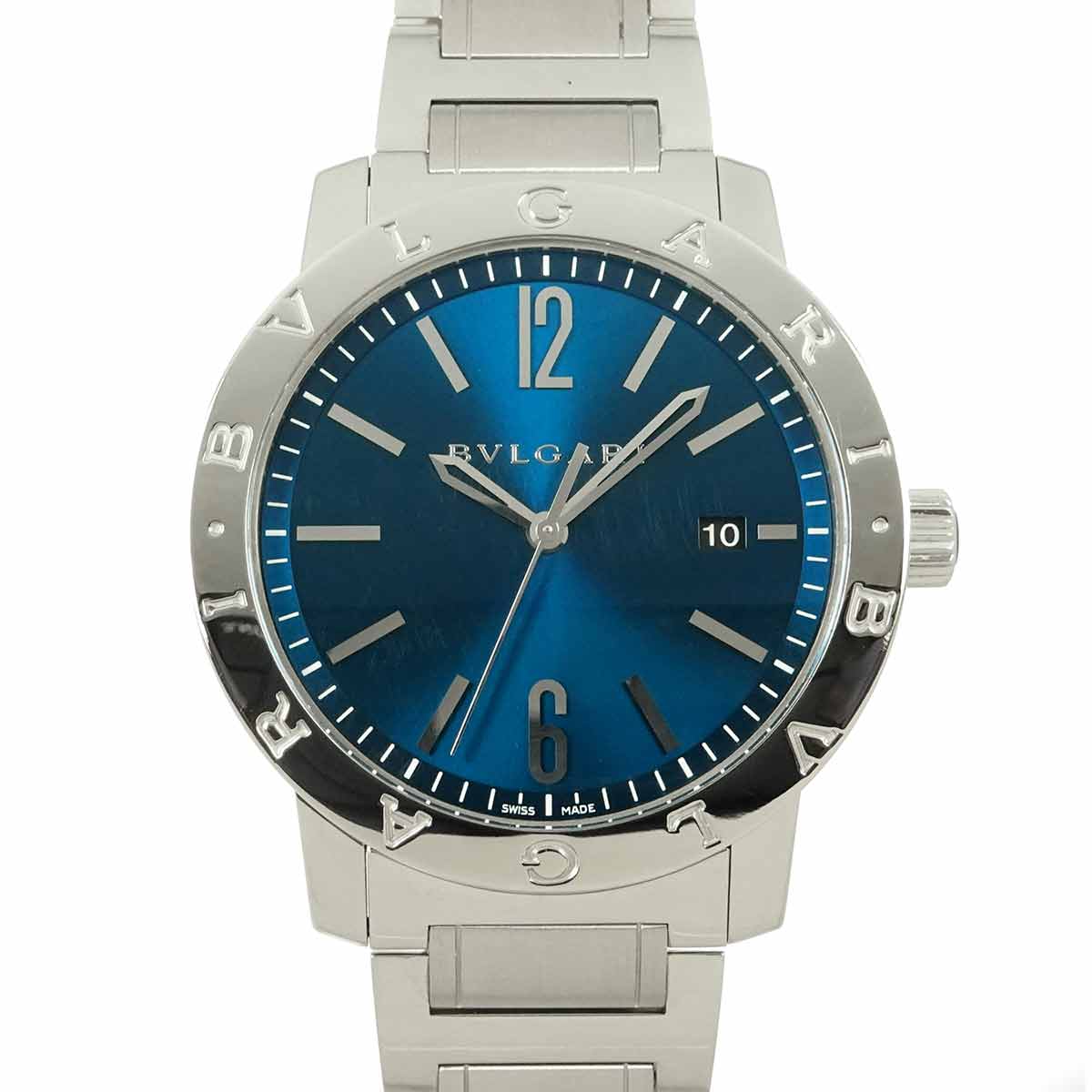 BVLGARIBVLGARI BB41S Automatic Date Blue Dial Mens Watch