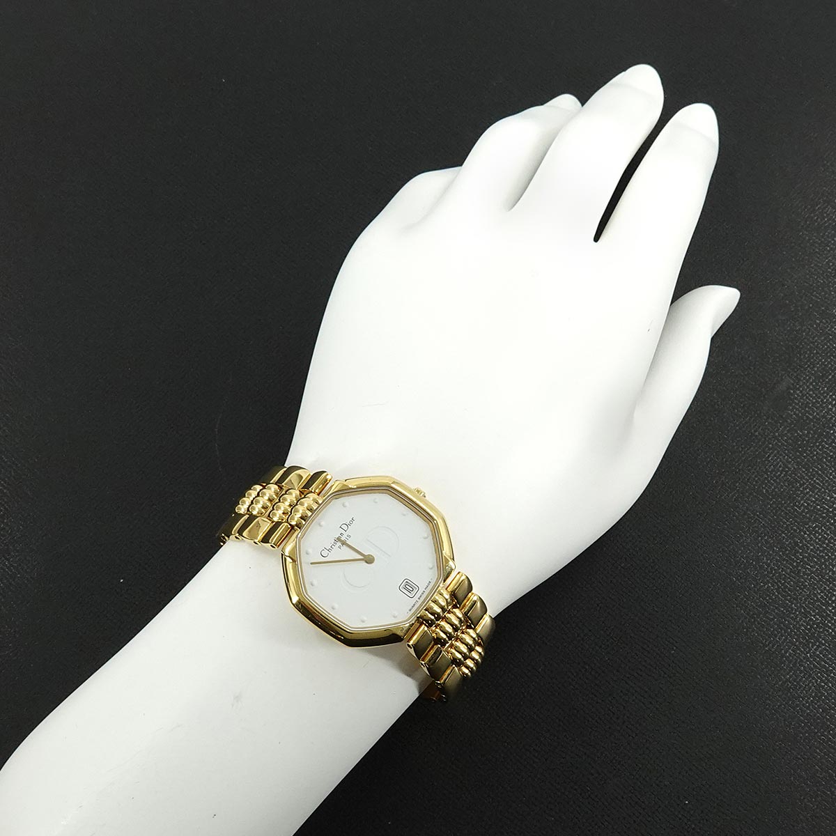 Octagon 45.154 Quartz Date White Dial Mens Watch