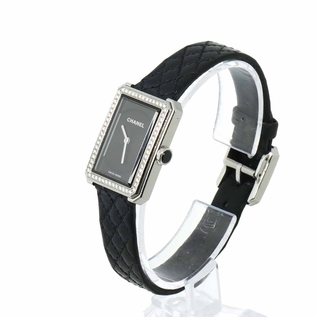 Boy friend H4883 Diamond Quartz Black Dial Ladies Watch