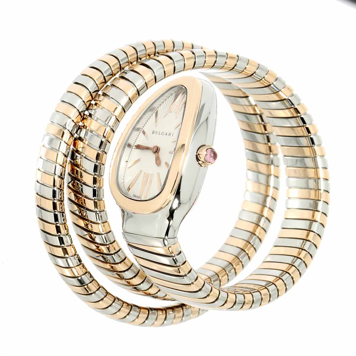 Serpenti Tubogas 102236 Quartz K18PG Quartz Silver Dial