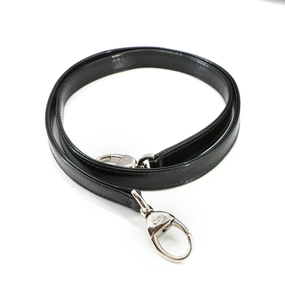 Lady Dior Medium Hand Shoulder Bag Enamel Black