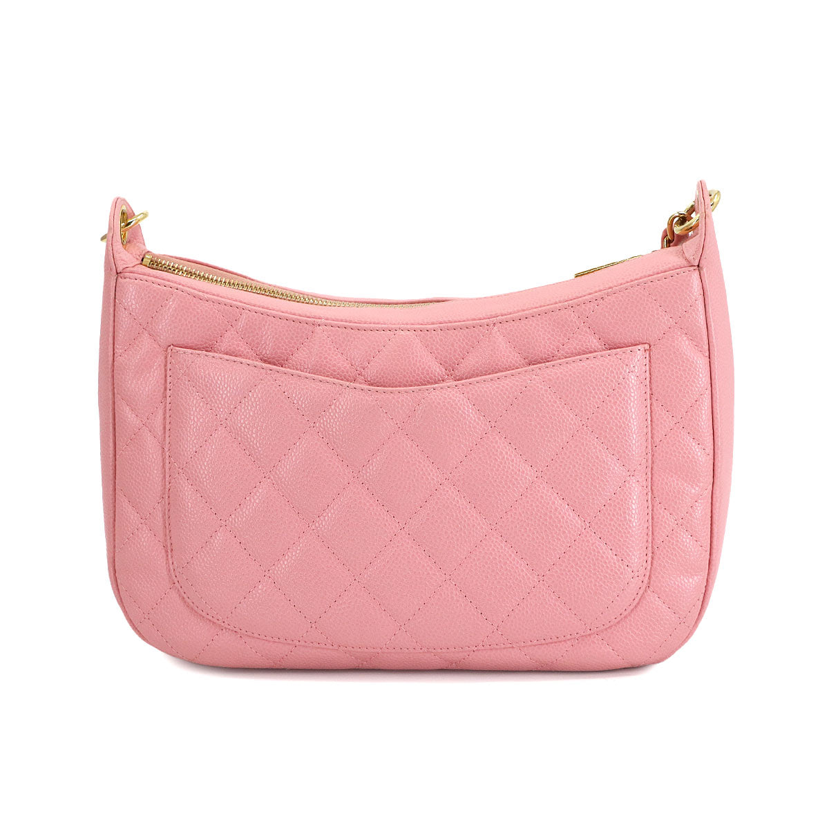 Matelasse Chain Shoulder Bag Leather Pink A20993