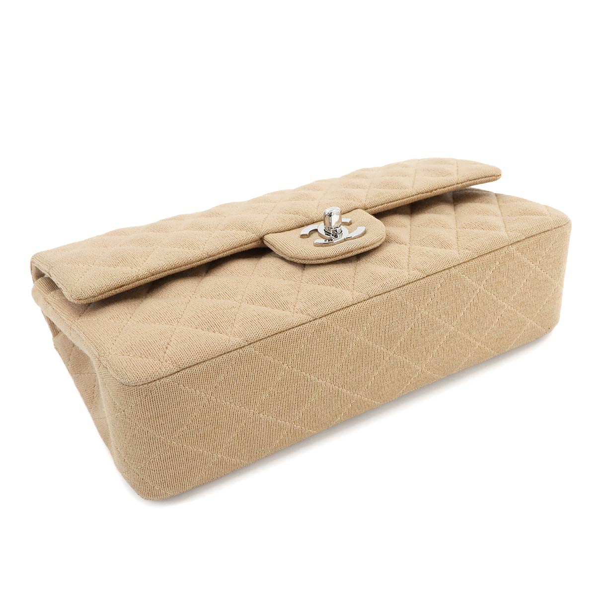 Medium Classic Double Flap Chain Bag 25cm Cotton Jersey