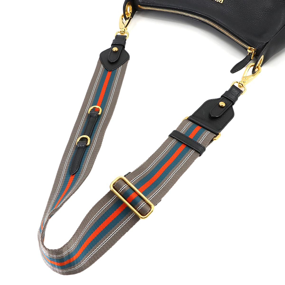 Shoulder Bag Leather Black 1BC052 Purse