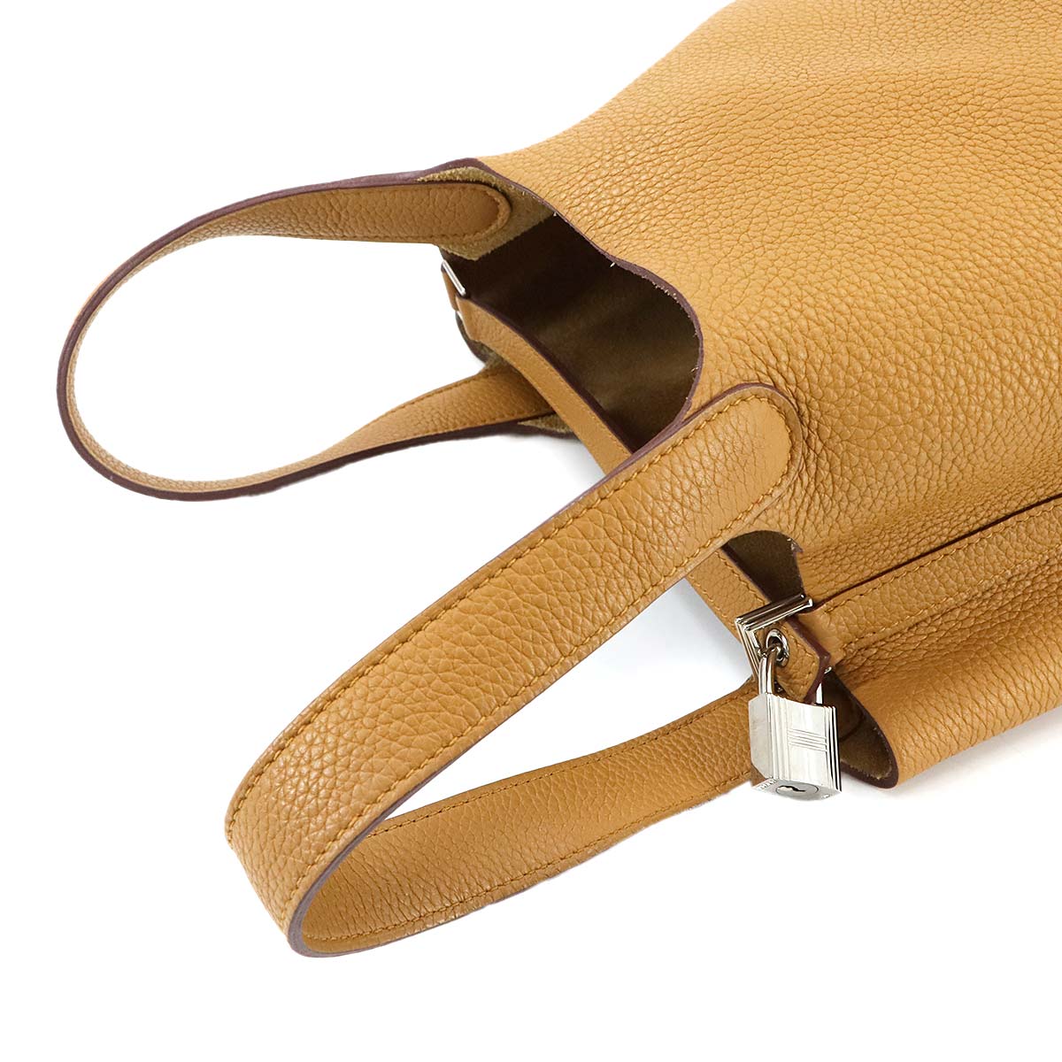 Picotin Lock PM Hand Bag Taurillon Maurice Sesami Purse