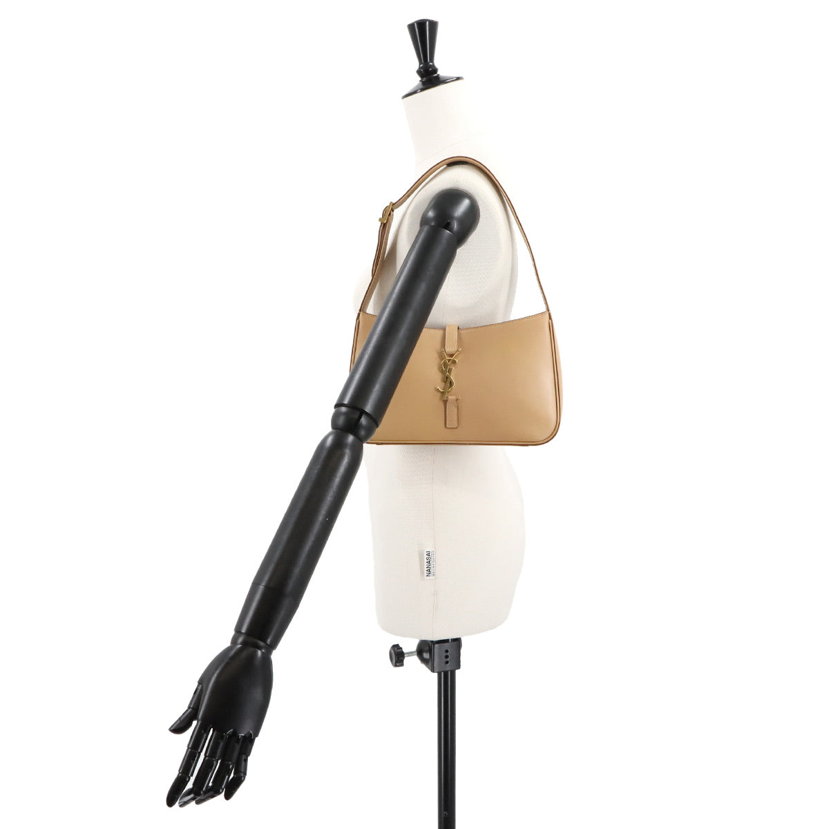 LE5A7 Monogram Shoulder Bag Leather Beige 657228