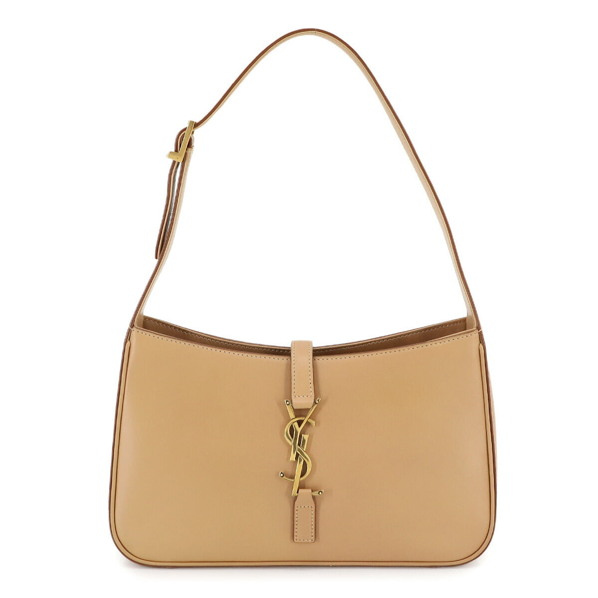 LE5A7 Monogram Shoulder Bag Leather Beige 657228