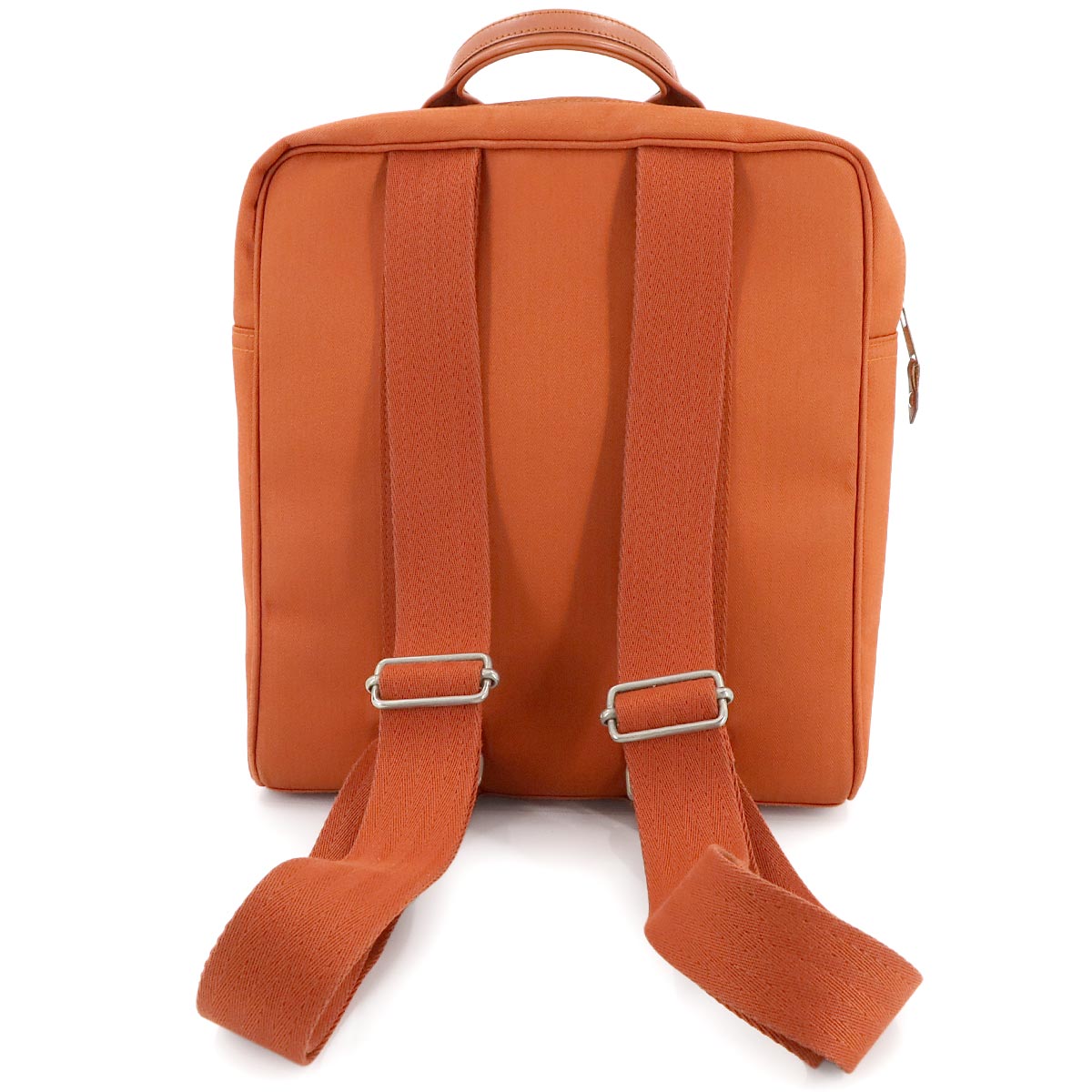 Acapulco Sac Ad Back Pack Toile Chevron Leather Orange