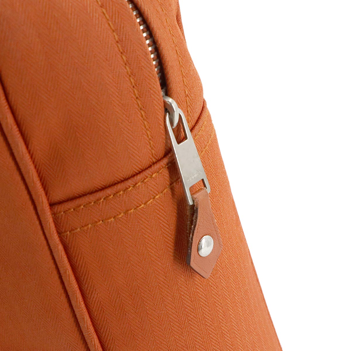 Acapulco Sac Ad Back Pack Toile Chevron Leather Orange