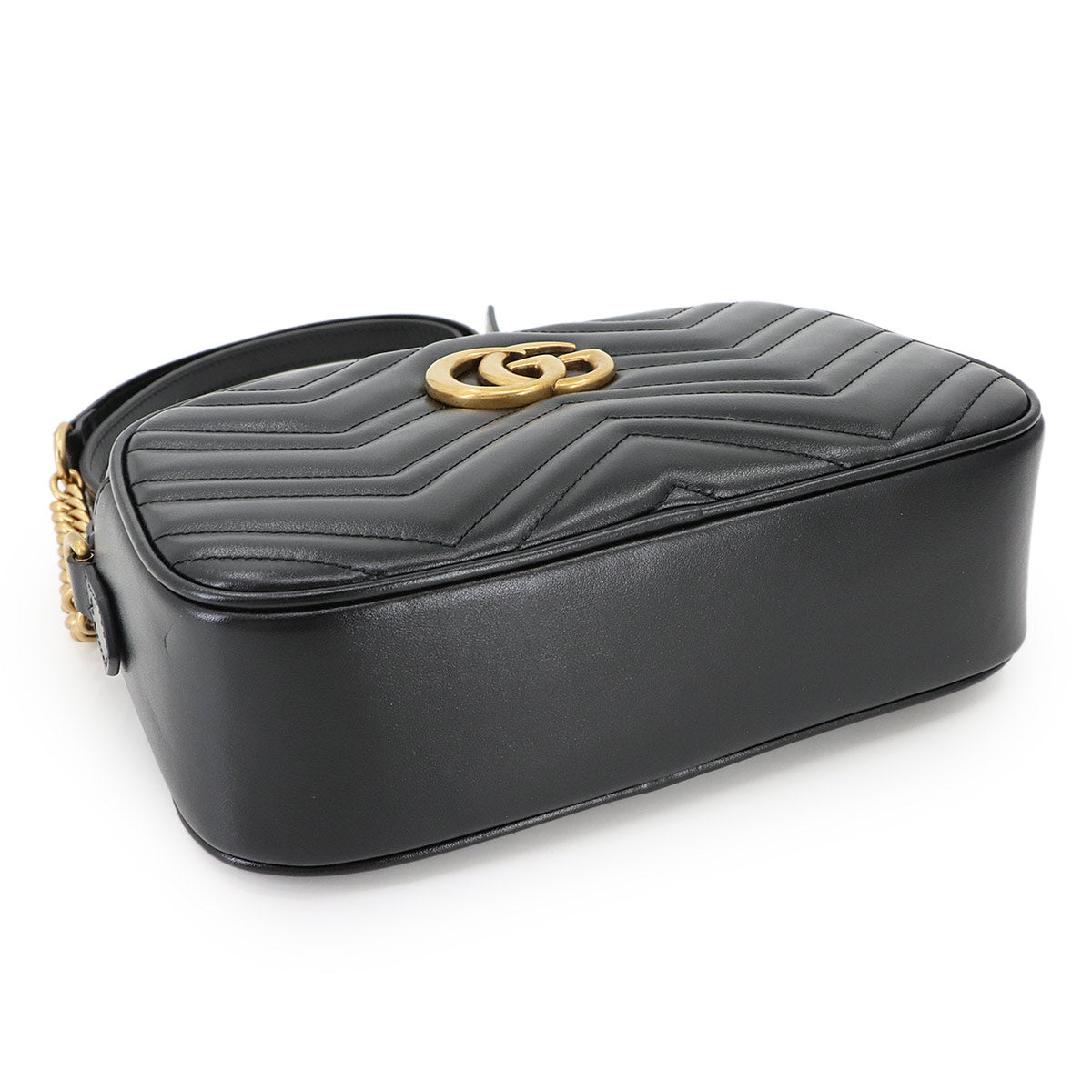 GG Marmont Chain Shoulder Bag Leather Black 447632 Purse