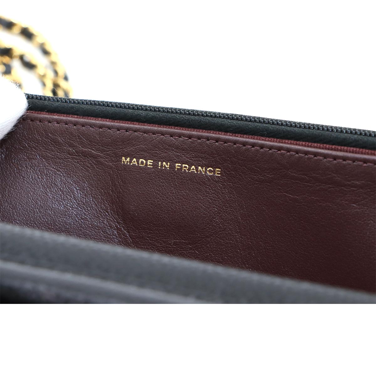 Wallet on Chain WOC Quilted Leather Black AP3516