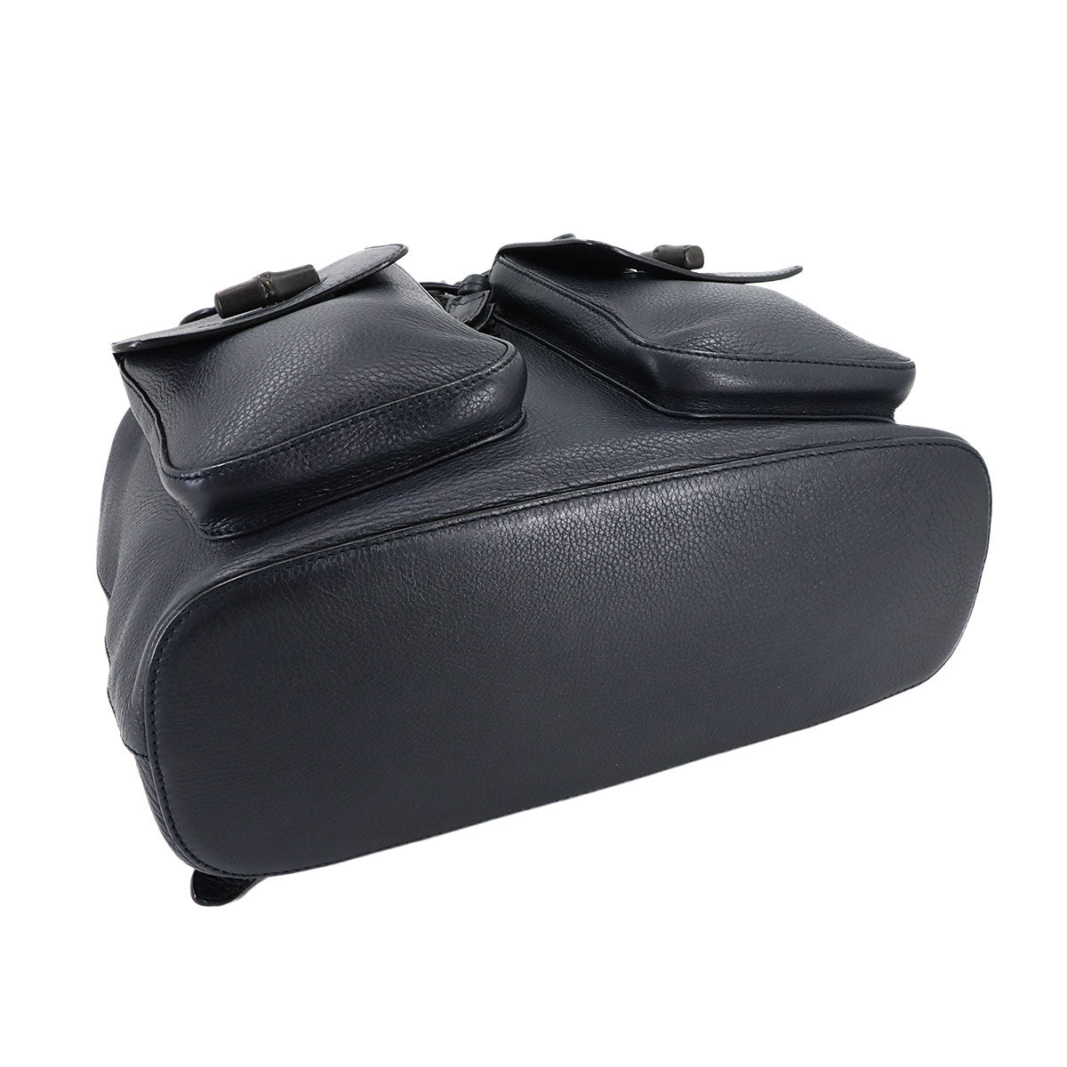 Bamboo Backpack Leather Navy 387097 Purse