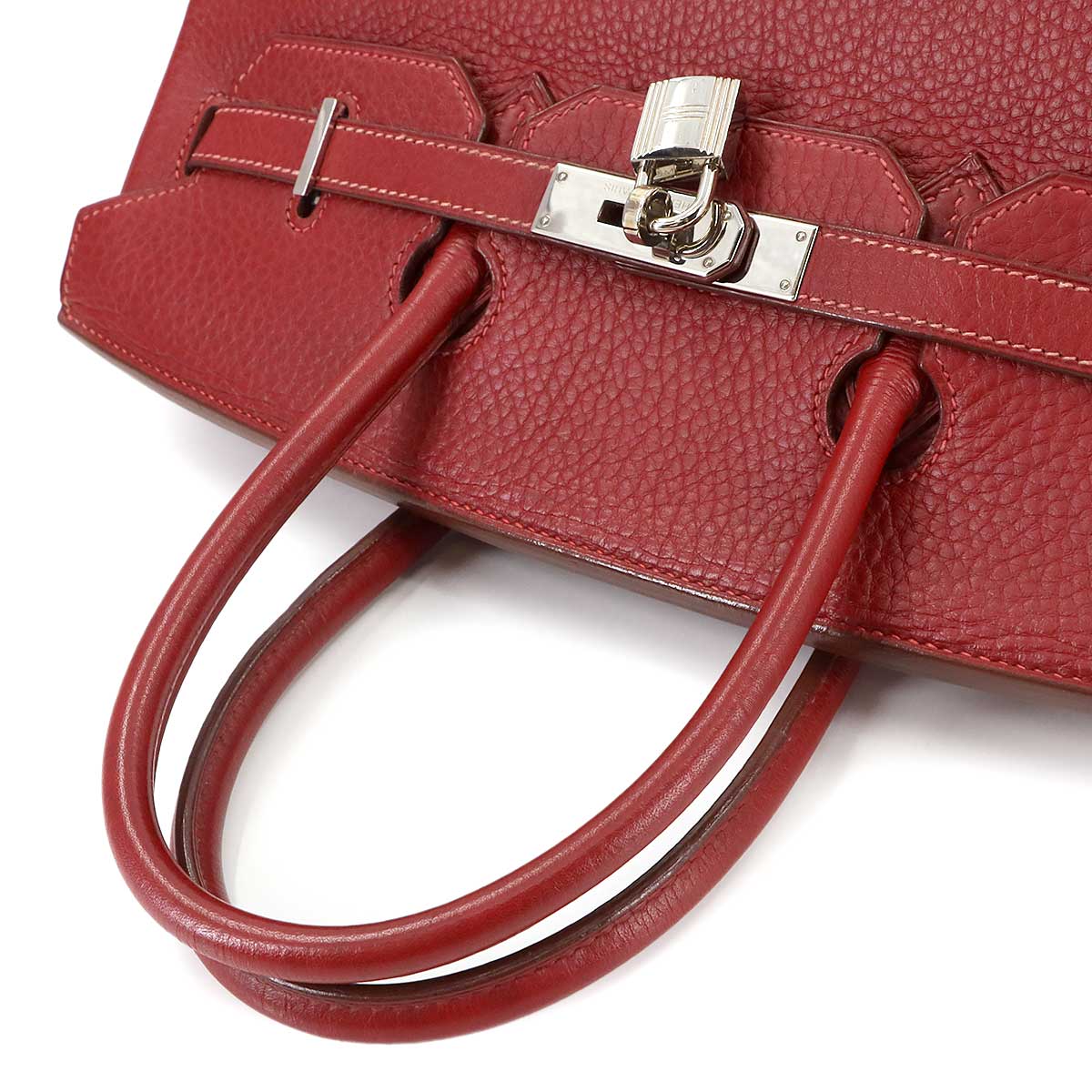 Birkin 35 Veau Togo Rouge Vif Hand Bag Purse Red