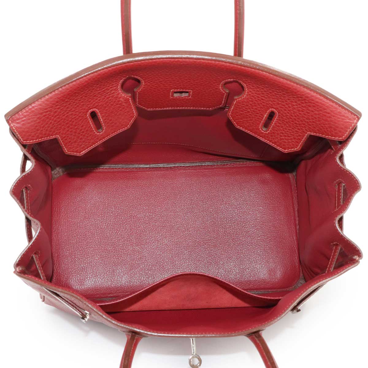 Birkin 35 Veau Togo Rouge Vif Hand Bag Purse Red