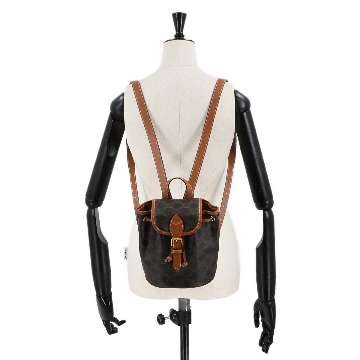 Triomphe Mini Folco Backpack PVC Leather Tan 197662