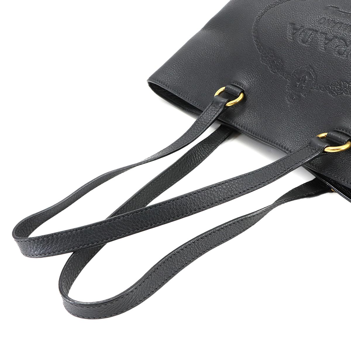 Tote Bag Leather Black 1BG100 Purse