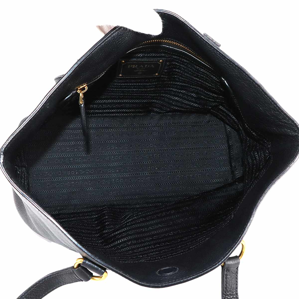 Tote Bag Leather Black 1BG100 Purse