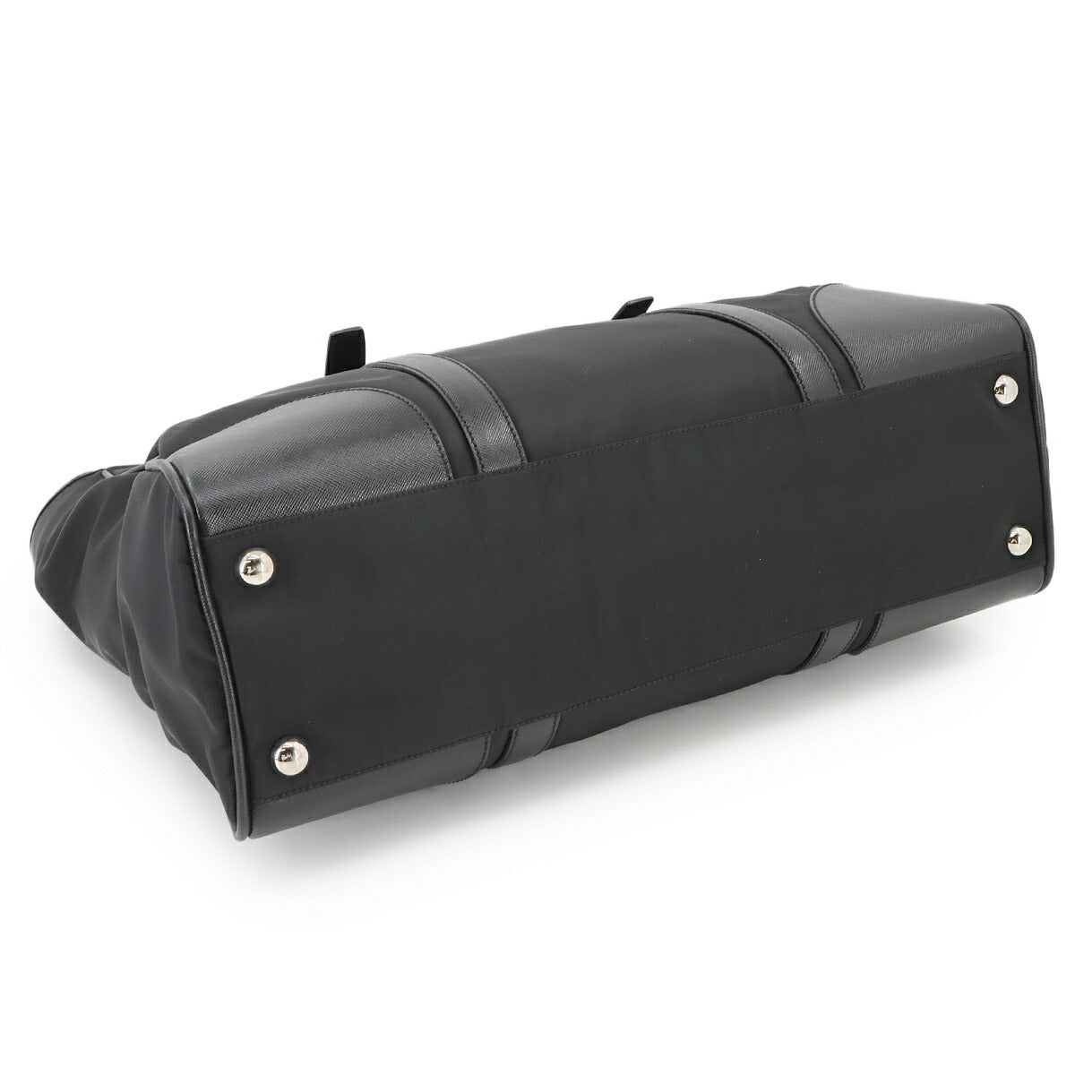 Tote Bag Nylon Saffiano Leather Nero Black VA0663 Purse