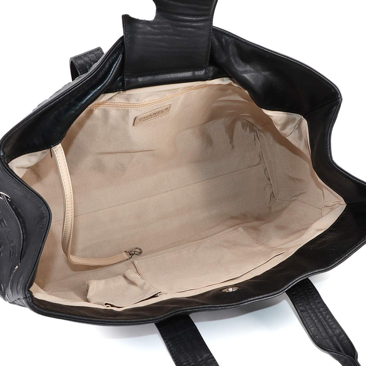 CHANEL Unlimited Tote Bag Leather Black Purse