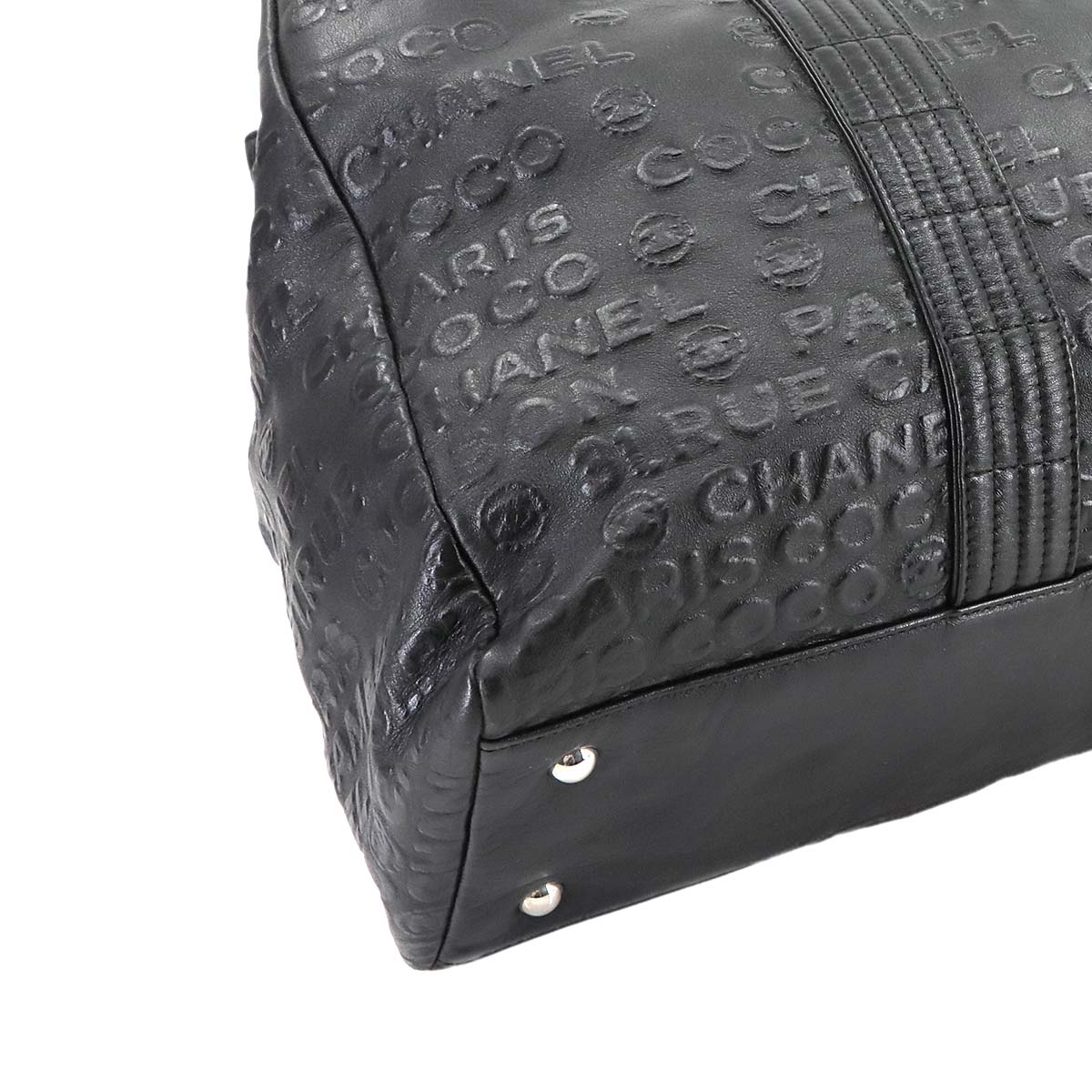 CHANEL Unlimited Tote Bag Leather Black Purse