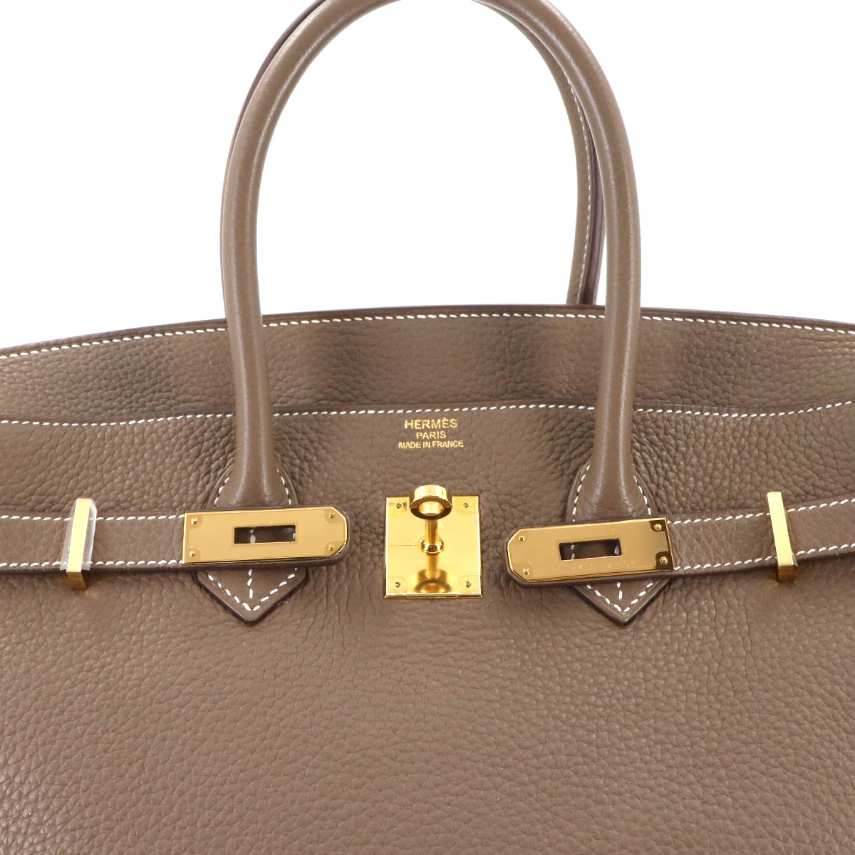 Birkin 35 Togo Etoupe Hand Bag Purse Beige